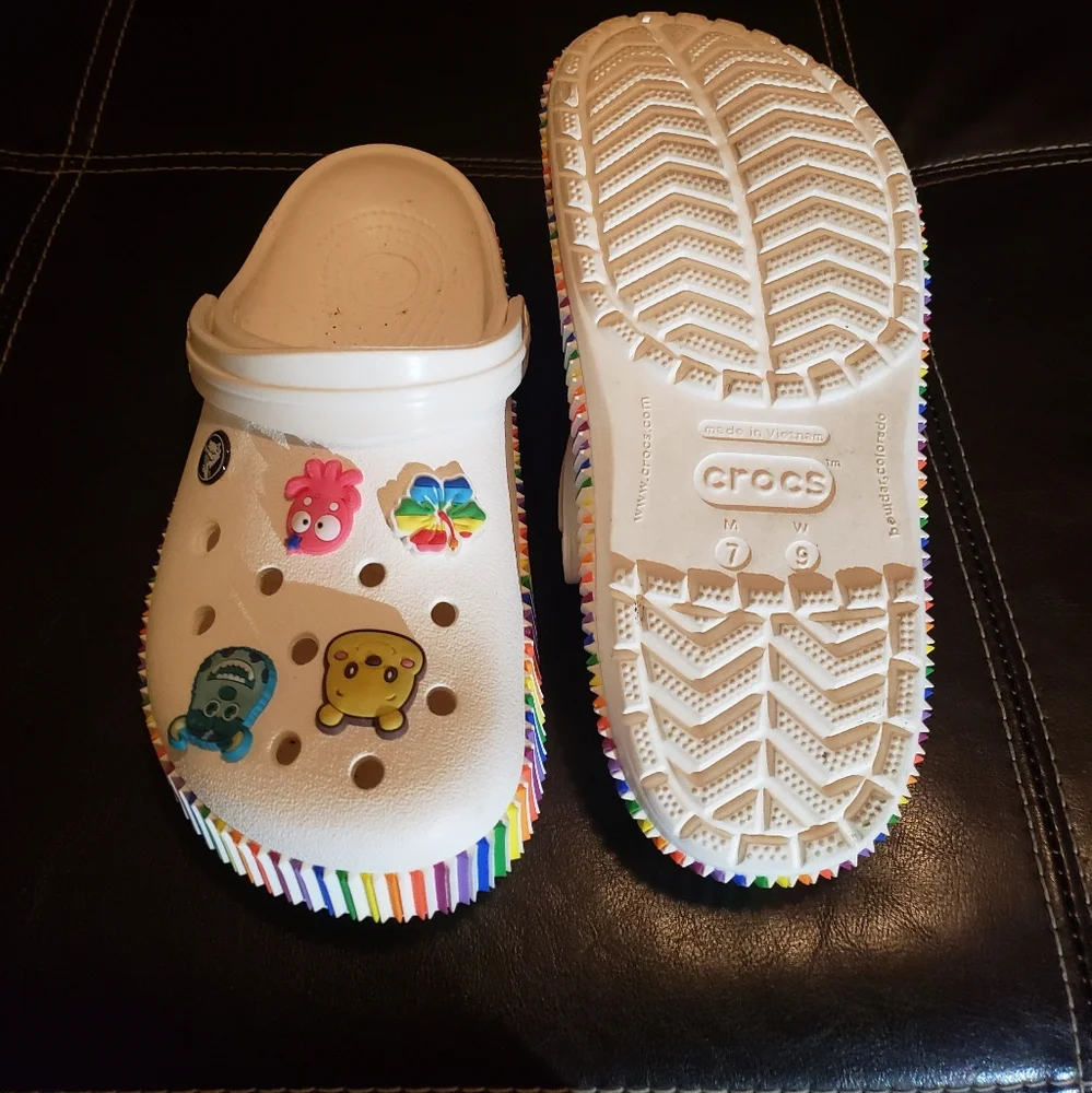 Multicolor Crocs with Charms - Picture 2 of 3